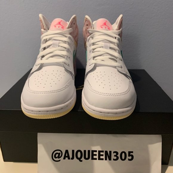 Air Jordan 1 Mid SE GS paint drip - Picture 3 of 4